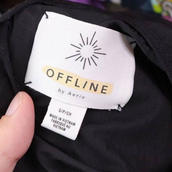 Aerie | Offline Black Nylon Windbreaker Jacket Small - Picture 6 of 7